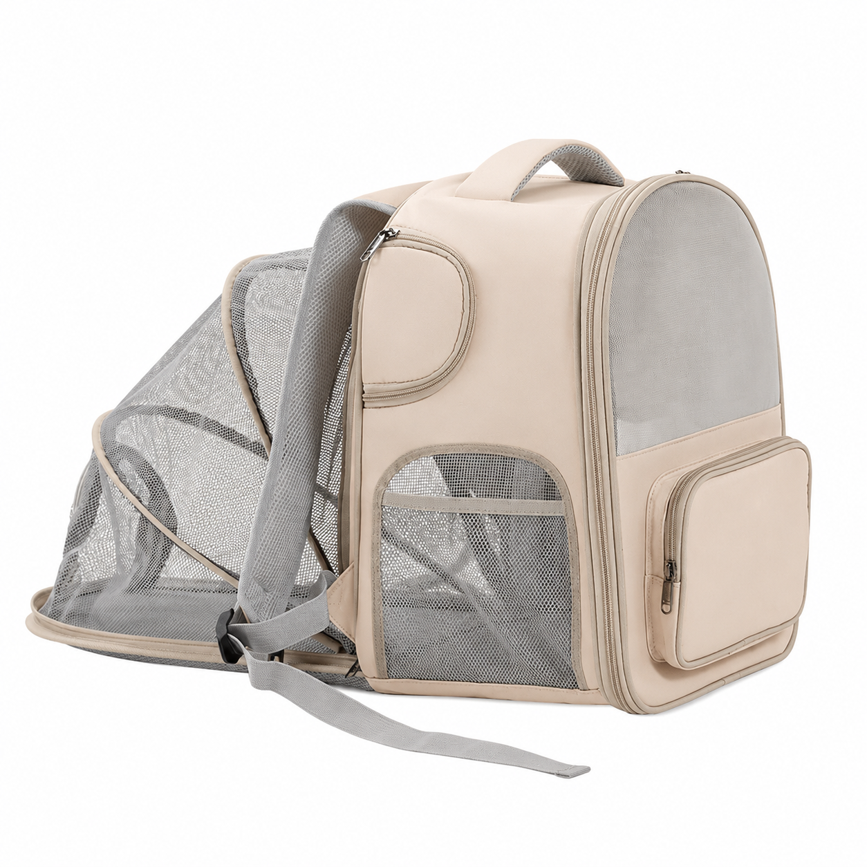 Expandable Pet Backpack Carrier for Cats & Small Dogs